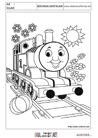 thomas-ve-arkadaşları boyama sayfaları
